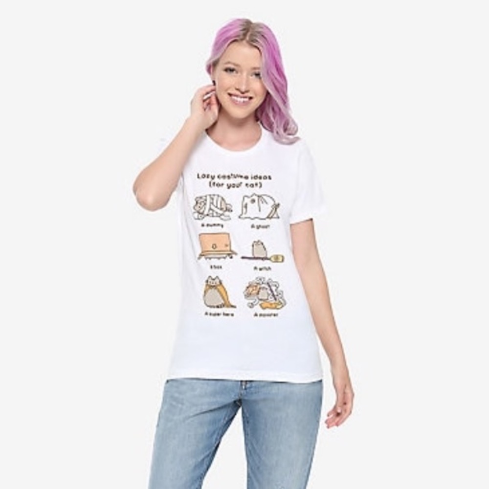 NWT Pusheen: Rare! Junior Halloween Short Sleeve Round Neck T-shirt
